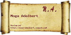 Moga Adalbert névjegykártya